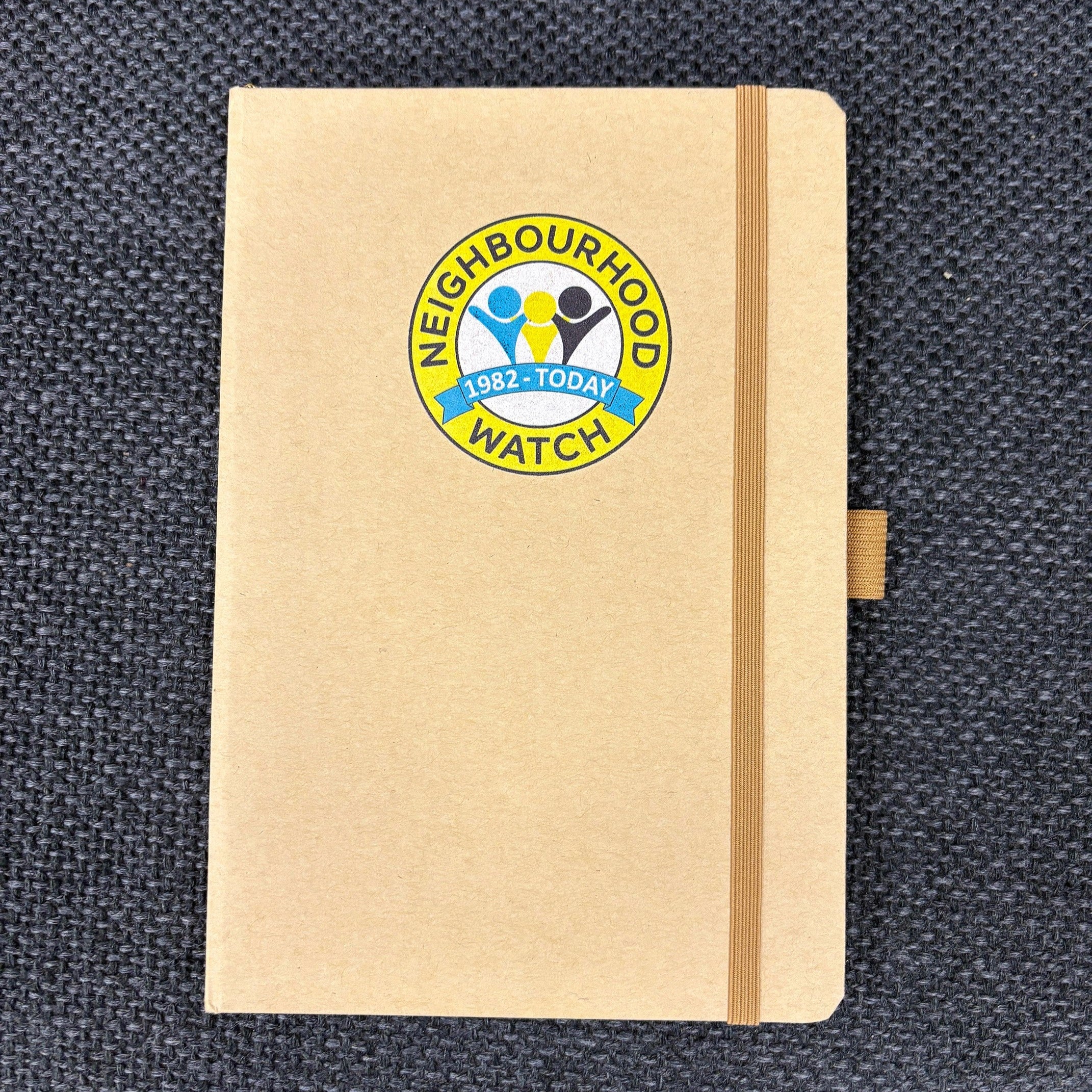 A5 Kraft Notebook with Neighbourhood Watch branding