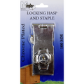 Locking Hasp and Staple - Chrome Plated