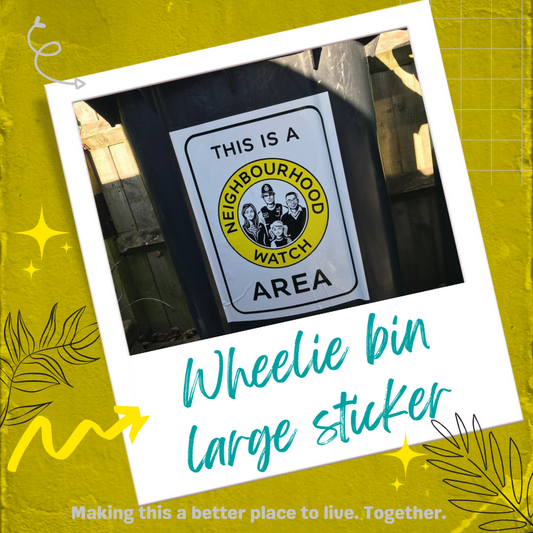 1 x Wheelie bin large sticker (300 x 400mm)